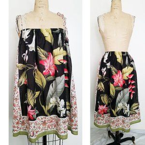 Tommy Bahama Womens Border Print  Cover-up Skirt or Dess Hibiscus Floral M/L